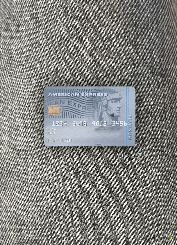 USA Bank of the West Bank AMEX Platinum Card photolook , avant